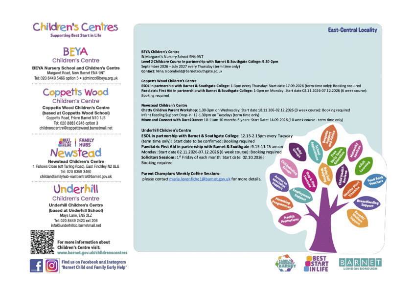 Best Start in Life Childrens Centre Activity Timetable - East Central Locality Page 2